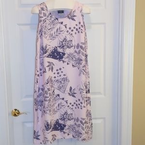 Southern Lady, Pink and Blue Tie Back Dress, Sz L